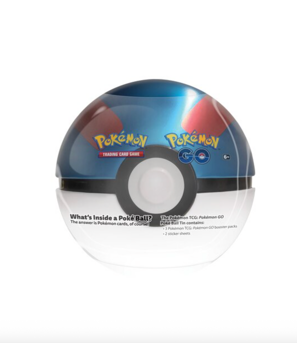 Pokemon Poke Ball Tin with 3 Trading Card Packs & Coin, Blind Capsule